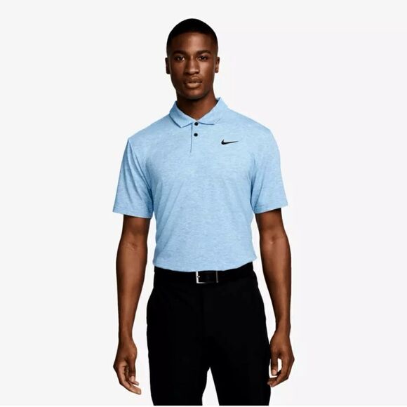 Nike Dri-Fit Tour Light Photo Blue Golf Polo - Picture 1 of 12